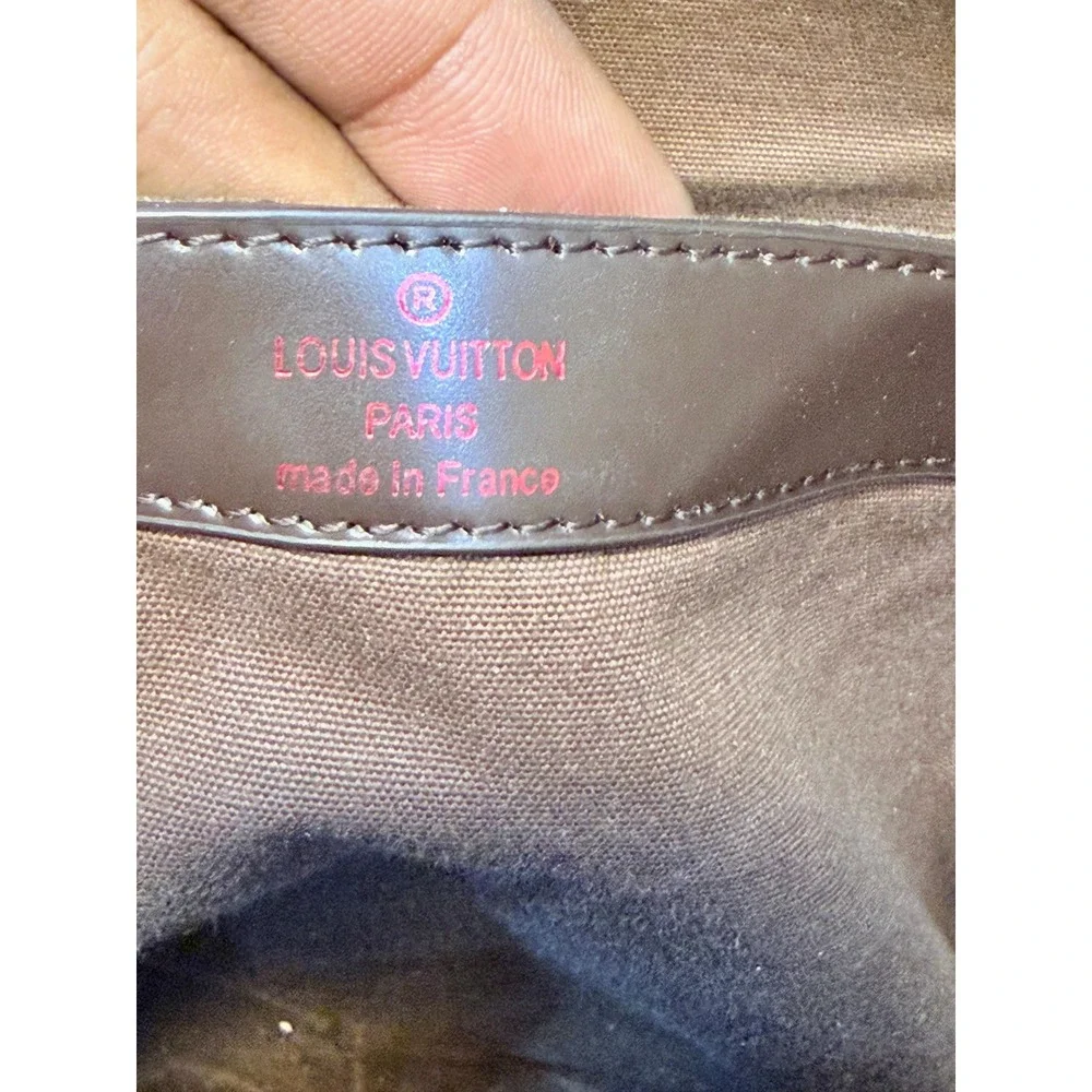 Louis Vuitton Naviglio Messenger Bag Damier Ebene Brown Canvas Crossbody SP0084